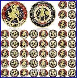 Collectible 48 Piece Prayer Coin Set Durable Gold Coins with Enamel Finish