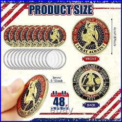 Collectible 48 Piece Prayer Coin Set Durable Gold Coins with Enamel Finish