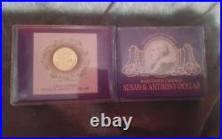 Collectible us coins, 1979 Susan b anthony gold dollar Rare