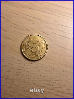 Collection coins. Italy 50 euro cent, 2002 rare