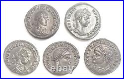 Collection of 6 Constantine II Coins (AU) Mixed Types and Mints, Glossy Finish