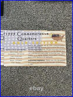 Complete 24K Gold Plated 50 State Quarter Collection 1999-2008 50 Coins