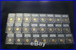 Complete 24 coin US Vault Collection. 1986-2008, Unc $5 Gold Commems. PCGS MS69+