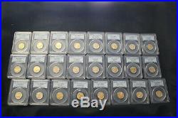 Complete 24 coin US Vault Collection. 1986-2008, Unc $5 Gold Commems. PCGS MS69+