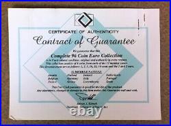 Complete 96 Coin Euro Collection Dansco Album Paper Money Specimens COA