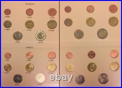 Complete 96 Coin Euro Collection Dansco Album Paper Money Specimens COA