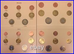 Complete 96 Coin Euro Collection Dansco Album Paper Money Specimens COA