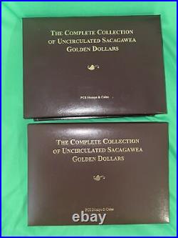 Complete Collection Uncirculated Sacagawea Golden Dollars 2000-2021 Stamps PCS