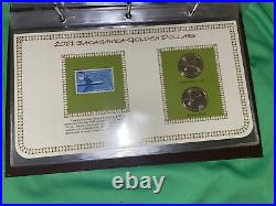 Complete Collection Uncirculated Sacagawea Golden Dollars 2000-2021 Stamps PCS