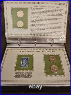Complete Collection of Sacagawea Gold Dollars First Issue 2000-2015 With Stamps