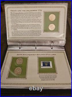 Complete Collection of Sacagawea Gold Dollars First Issue 2000-2015 With Stamps