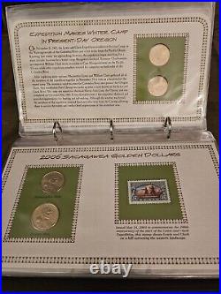 Complete Collection of Sacagawea Gold Dollars First Issue 2000-2015 With Stamps