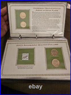 Complete Collection of Sacagawea Gold Dollars First Issue 2000-2015 With Stamps