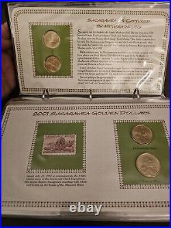 Complete Collection of Sacagawea Gold Dollars First Issue 2000-2015 With Stamps