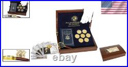 Complete Franklin Mint Founding Fathers Coin Collection Visual History Set
