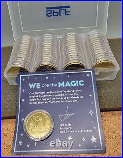Complete Set of 58 Disney World 50th Anniversary Golden Medallion Coins