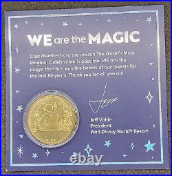 Complete Set of 58 Disney World 50th Anniversary Golden Medallion Coins