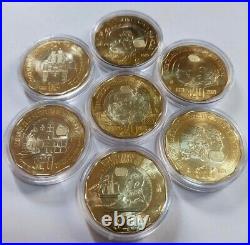 Complete commemorative collection of 7 new Mexican 20 peso coins