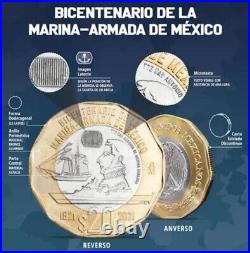 Complete commemorative collection of 7 new Mexican 20 peso coins