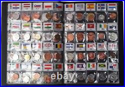 Comprehensive World Coin Set 120 Coins in Premium Leather Collecting Album