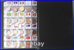 Comprehensive World Coin Set 120 Coins in Premium Leather Collecting Album