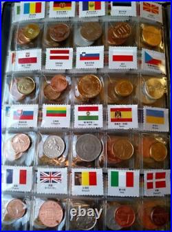 Comprehensive World Coin Set 120 Coins in Premium Leather Collecting Album