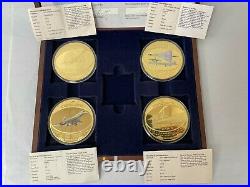 Concord memorabilia. Commemorative gold plated coins, post cards, fdc's. Cased