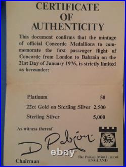 Concorde Bahrain Gold on Silver Coin