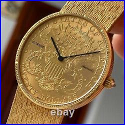 Corum AUTOMATIC Coin 1904 $20 Dollars Full Gold Watch / HERITAGE COLLECTION SET