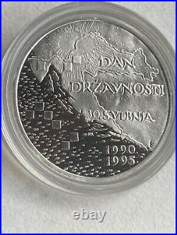 Croatia 1990-1995 Gold Silver Kuna Coin Set Anniversary Independence Hrvatska