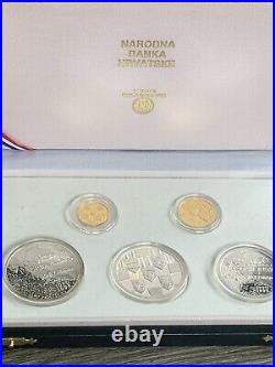 Croatia 1990-1995 Gold Silver Kuna Coin Set Anniversary Independence Hrvatska