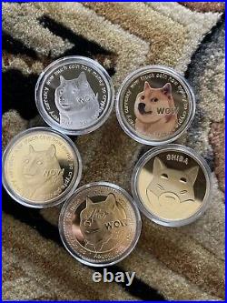 Crypto Tangible Coins? 8 Count Doge gold, Doge Silver, Doge Painted, TTM, SHIB