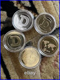 Crypto Tangible Coins? 8 Count Doge gold, Doge Silver, Doge Painted, TTM, SHIB