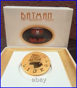 DC Batman TAS TWO FACE'S COIN Prop Replica Gold Edition