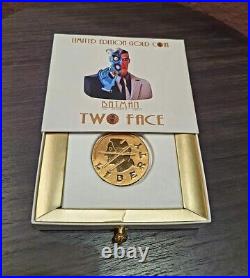 DC Batman TAS TWO FACE'S COIN Prop Replica Gold Edition