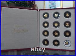 DISNEY'S SNOW WHITE & THE SEVEN DWARFS 50th ANNIVERSARY 1/4 oz GOLD 11 COIN SET