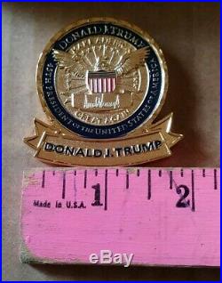 DONALD J TRUMP CHALLENGE COIN PERSONAL PRESIDENT WHITE HOUSE GOLD Item #10000