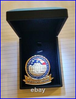 DONALD J TRUMP CHALLENGE COIN PERSONAL PRESIDENT WHITE HOUSE GOLD Item #10002