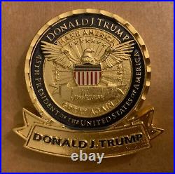 DONALD J TRUMP CHALLENGE COIN PERSONAL PRESIDENT WHITE HOUSE GOLD Item #10002