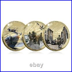 D-Day 80th Anniversary World War II Complete Gold Coin Set 2024 (12 Coins)