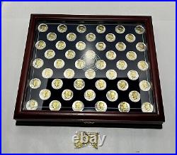 Danbury Mint 24k Gold &. 999 Silver John F. Kennedy 50 Half Dollar Collection