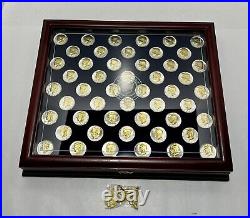 Danbury Mint 24k Gold &. 999 Silver John F. Kennedy 50 Half Dollar Collection