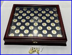 Danbury Mint 24k Gold &. 999 Silver John F. Kennedy 50 Half Dollar Collection