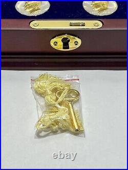 Danbury Mint 24k Gold &. 999 Silver John F. Kennedy 50 Half Dollar Collection
