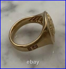 David Yurman Gold ring Size 9.5 Rare Petrvs Collection