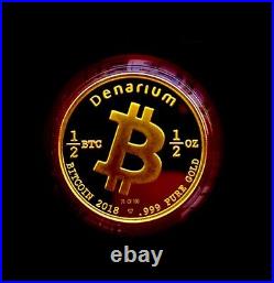Denarium bitcoin 24k gold coin physical bitcoin