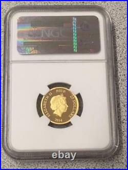 Disney 2014 NIUE Gold G$25 STEAMBOAT WILLIE Mickey Mouse NGC PF70 Ultra Cam