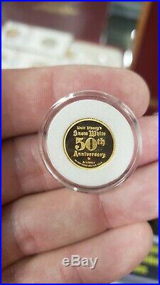 Disney 50th Anniversary 11-piece 1/10th OZ Gold Coin FULL Set
