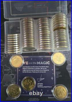 Disney 50th Anniversary Golden Medallions COMPLETE Set 57 + Cast Exclusive Coins