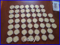 Disney 50th Anniversary Golden Medallions COMPLETE Set 57 + Cast Exclusive Coins